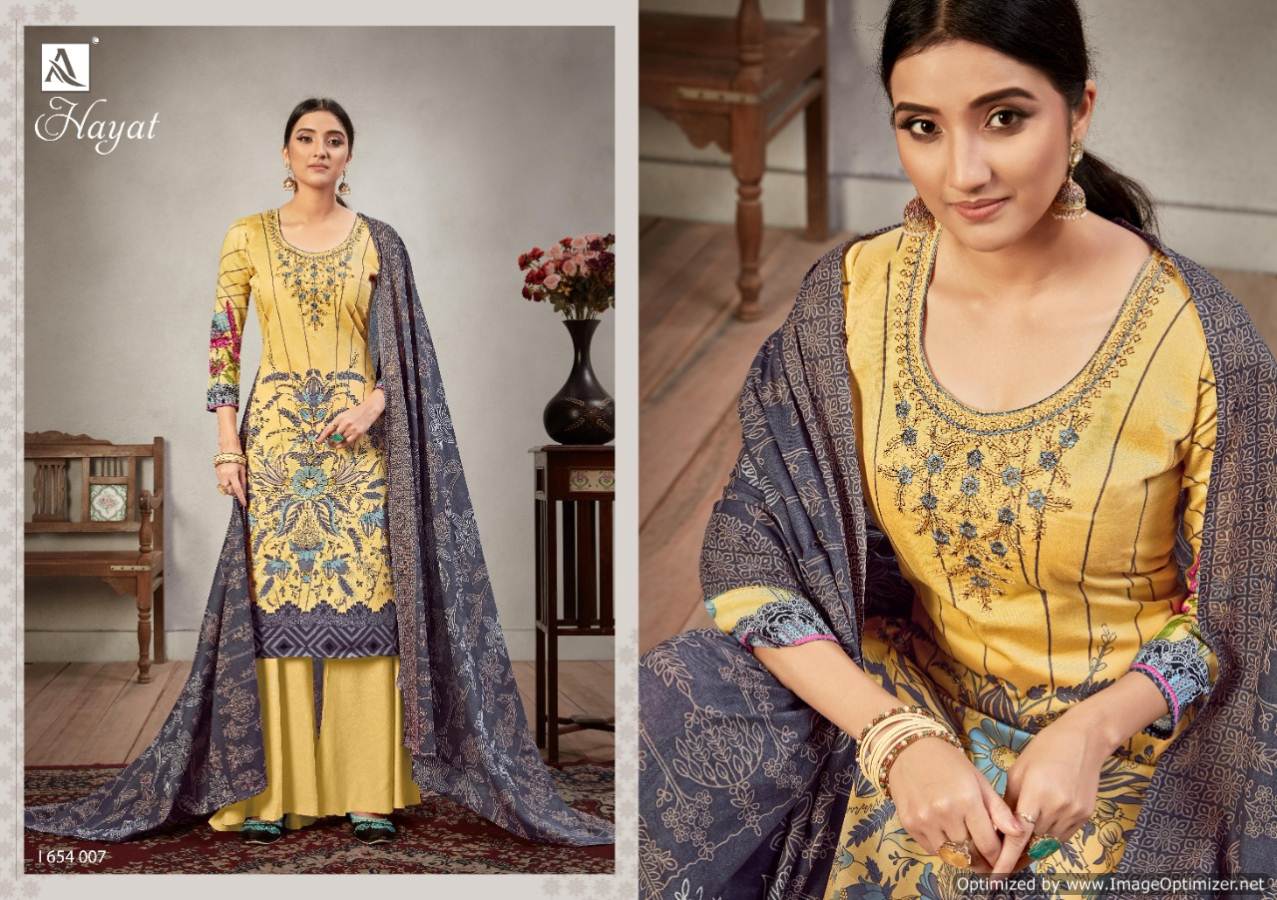 Alok Hayat 2 Pure Jam Digital Printed Designer Party Wear Embroidered and Swarovski work Dress Material